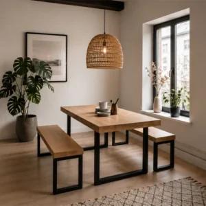 Mesa Comedor Rayen Base Fierro