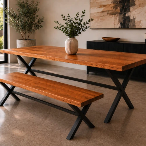 Mesa Comedor Lican Base Fierro